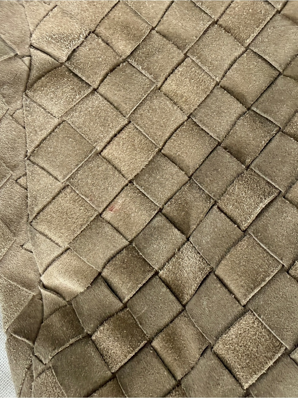 Bottega Veneta Tan Intrecciato Suede Shoulder Bag - Picture 12 of 14